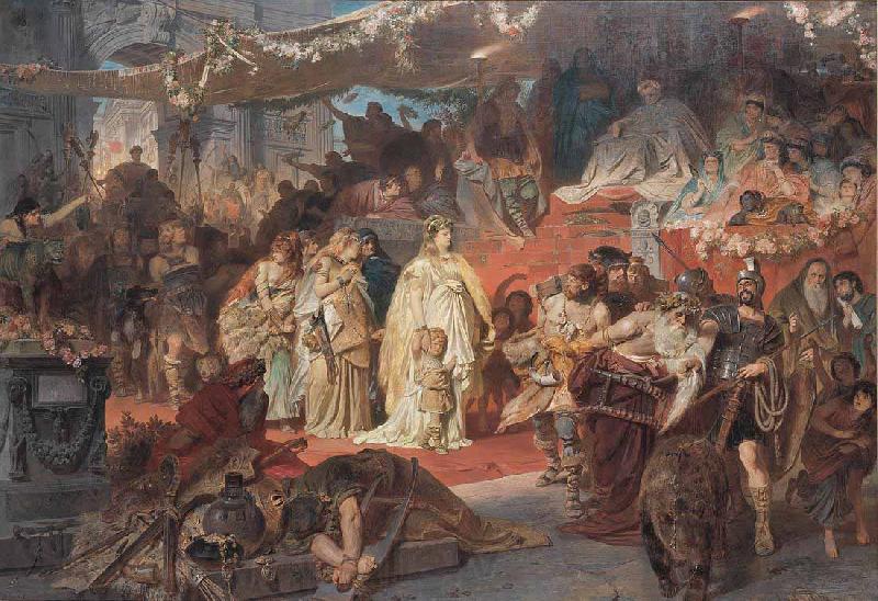 Karl von Piloty Thusnelda in the Triumphal Procession of Germanicus France oil painting art